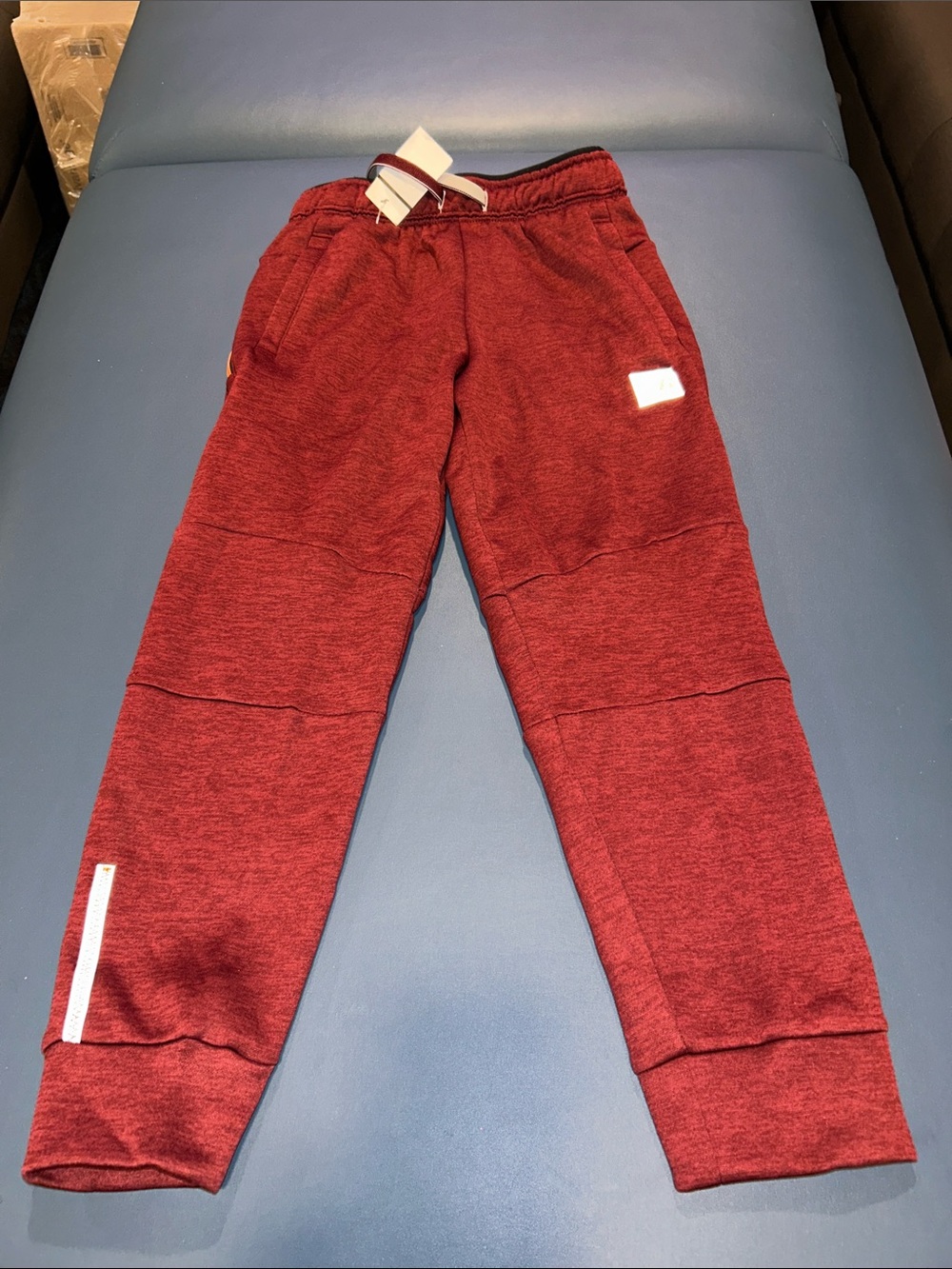 NWT- Russell Athletic Burgundy Kids Jogger Sweatpants with reflectors